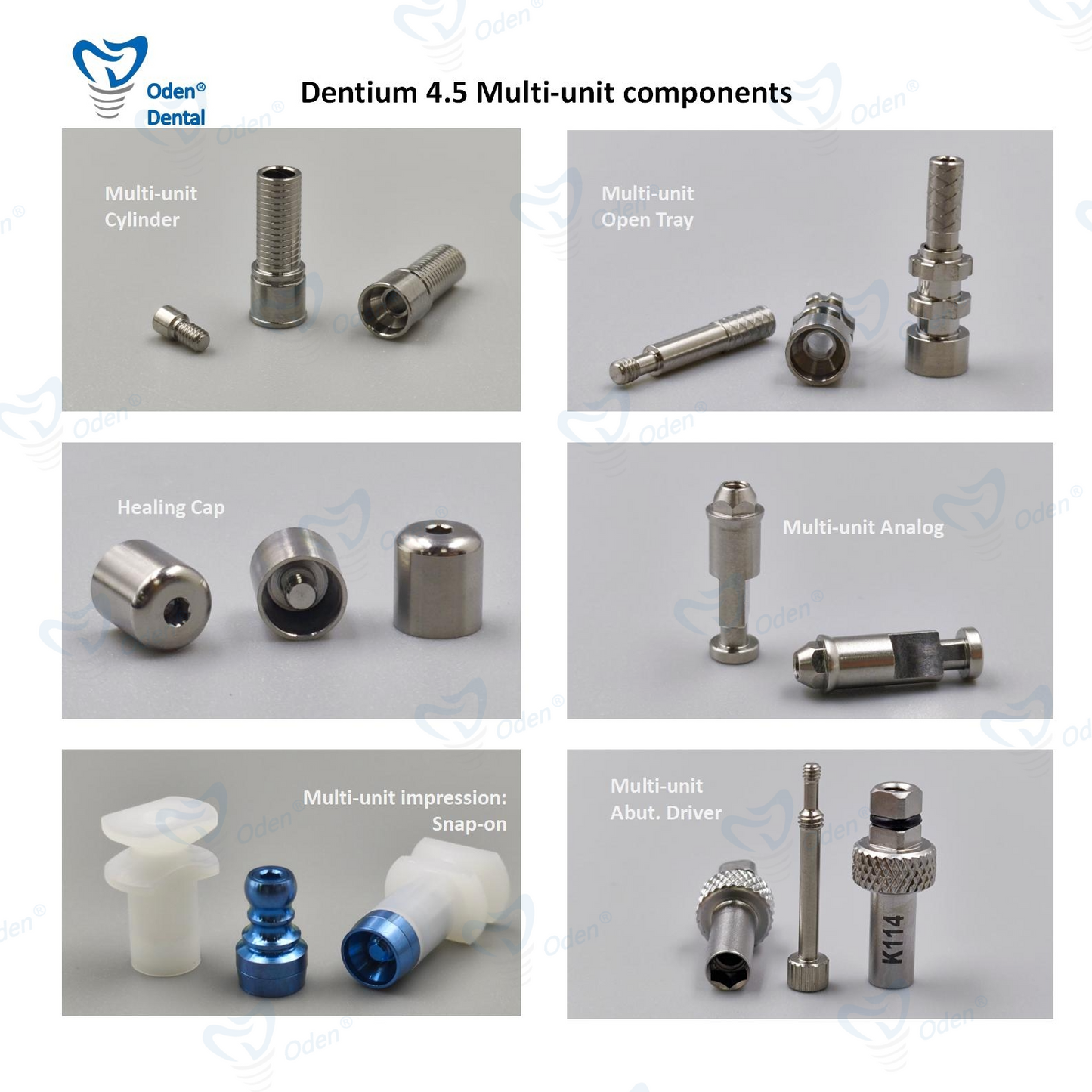 Multi-unit abutment and accessory-Dentium Supline I/II compatible,straight, angled multi, cylinder, healing cap,multi analog,base,outer driver