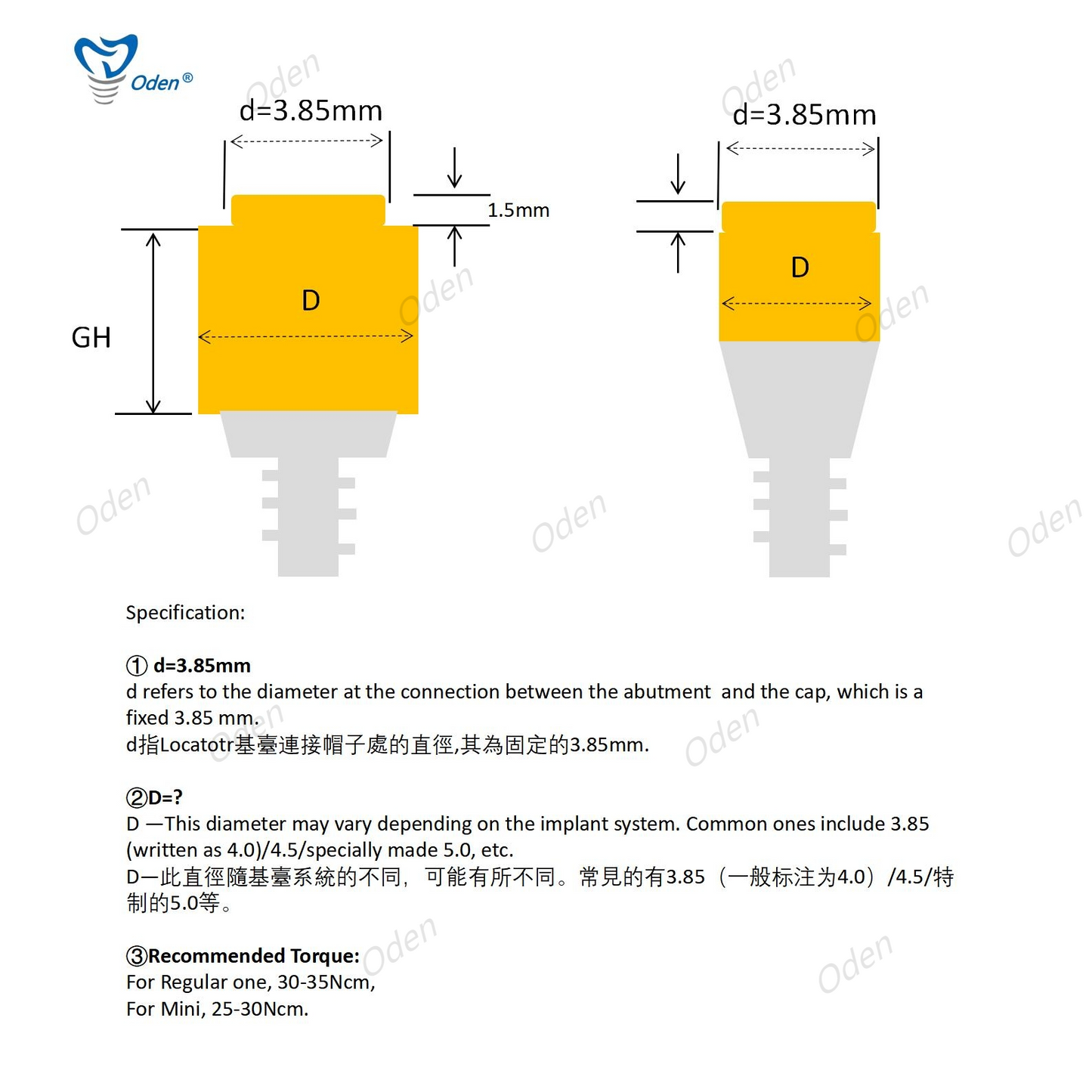 locator abutment and male caps-from AB to Zimmer, locator core tool/magic tool, locator abutment driver