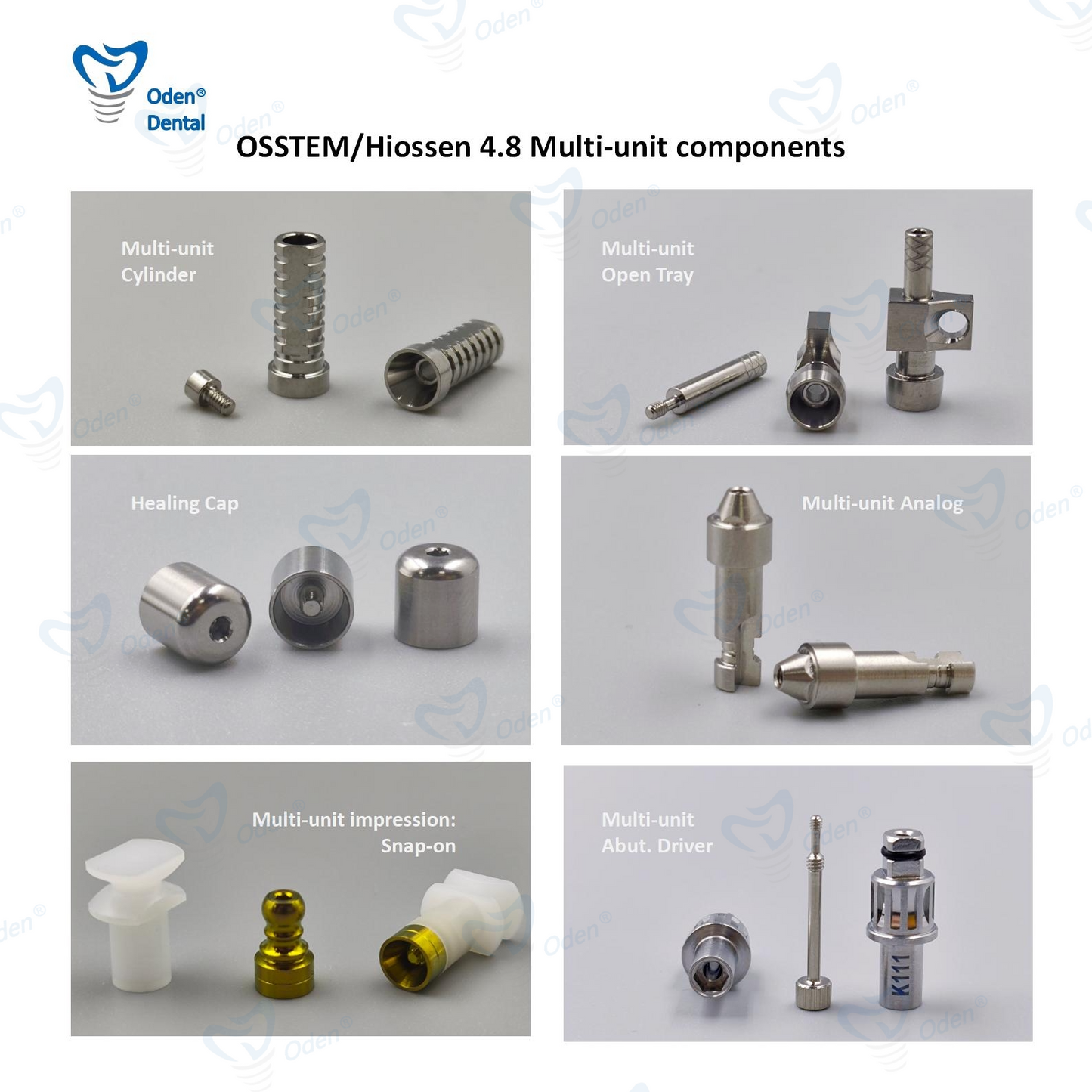 Multi-unit abutment and accessory-Osstem/Hiossen compatible,straight, angled multi, cylinder, healing cap,multi analog,base,outer driver